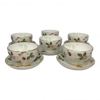 Wedgwood (ウェッジウッド) ジャパニーズティーカップ＆ソーサー ワイルドストロベリー 6Pセット