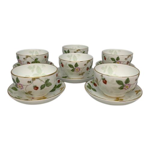 Wedgwood (ウェッジウッド) ジャパニーズティーカップ＆ソーサー ワイルドストロベリー 6Pセット