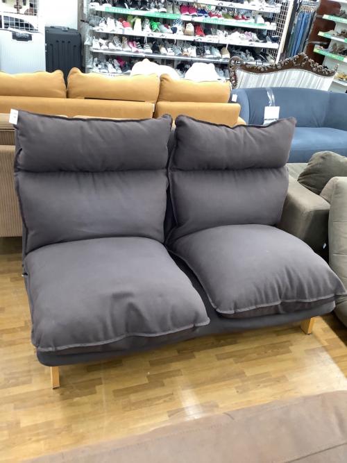 無印良品 (ムジルシリョウヒン) ハイバックリクライニングソファー2シーター ブラウン 2人掛け ファブリック