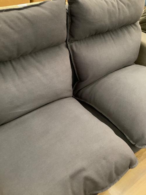 無印良品 (ムジルシリョウヒン) ハイバックリクライニングソファー2シーター ブラウン 2人掛け ファブリック