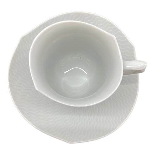 Meissen (マイセン) カップ&ソーサー 波の戯れ ホワイト 2Pセット USED