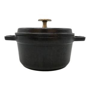 Staub (ストウブ) ホーロー鍋 16cm ブラック ピコ・ココット ラウンド