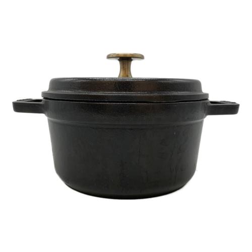 Staub (ストウブ) ホーロー鍋 16cm ブラック ピコ・ココット ラウンド