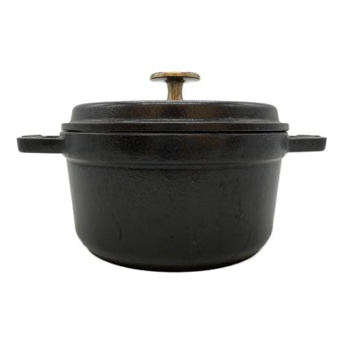 Staub (ストウブ) ホーロー鍋 16cm ブラック ピコ・ココット ラウンド