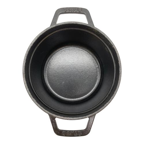 Staub (ストウブ) ホーロー鍋 16cm ブラック ピコ・ココット ラウンド