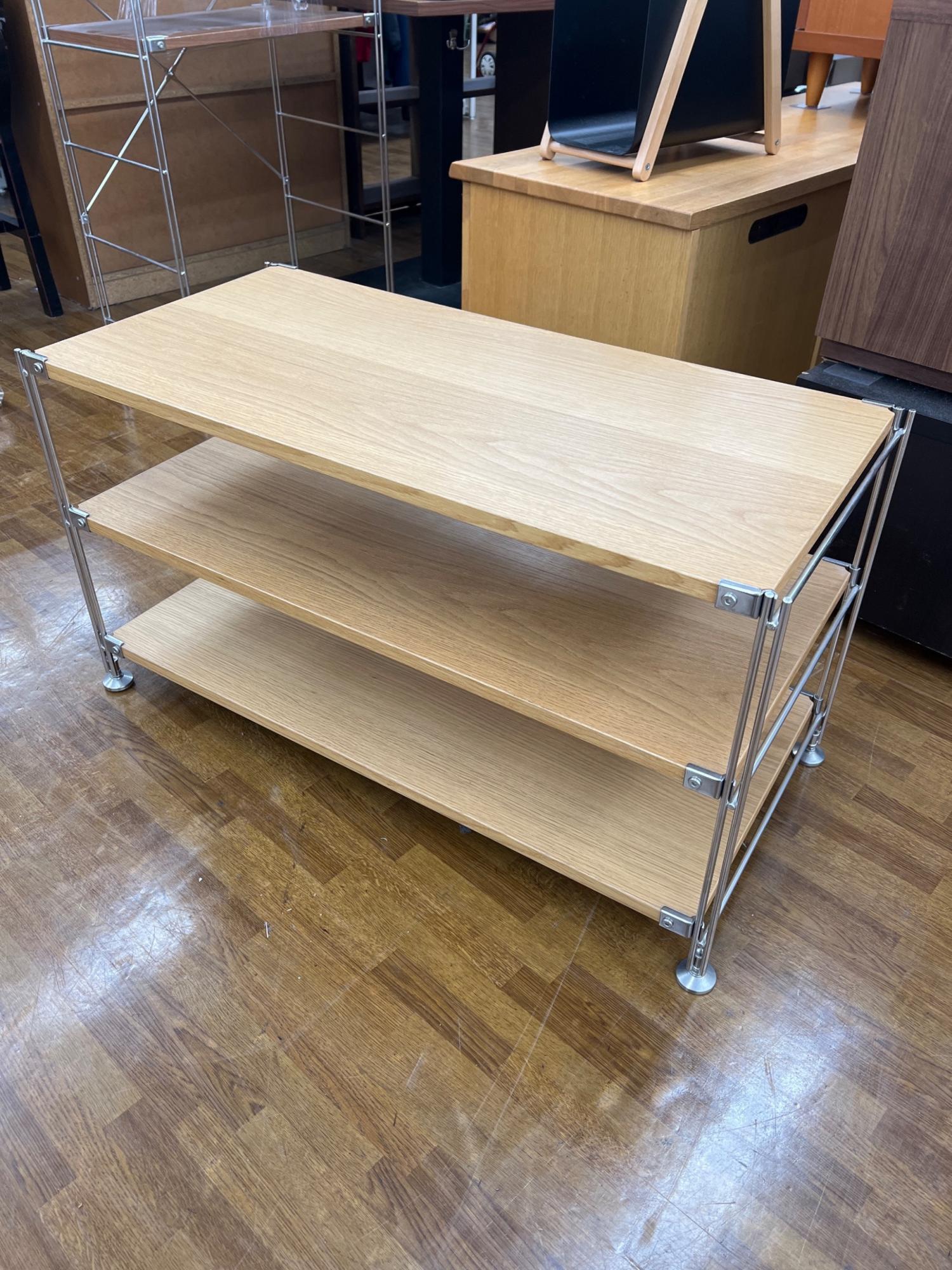 無印良品　ユニットシェルフ　3段　ブラウン【トレファク上福岡】 無印良品 (ムジルシリョウヒン) ユニットシェルフ ナチュラル×シルバー