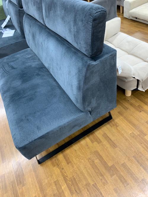 sheer (シアー) 2人掛けソファー ダークブルー 8082 アームレスソファー 2人掛け ファブリック