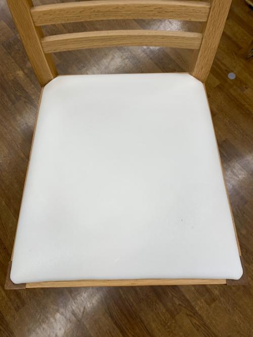 秋田木工 (アキタモッコウ) ダイニングチェアー N005 ナチュラル×ホワイト