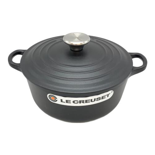 LE CREUSET (ルクルーゼ) 鍋 20cm ブラック ココット・ロンド