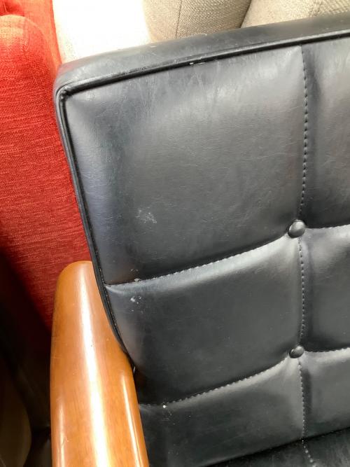 カリモク60 (カリモクロクジュウ) Kチェア 2シーター スタンダードブラック W36173BW 合皮