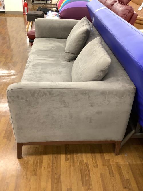 高野木工 (タカノモッコウ) 3人掛けソファー ライトグレー ファブリック FRACCE