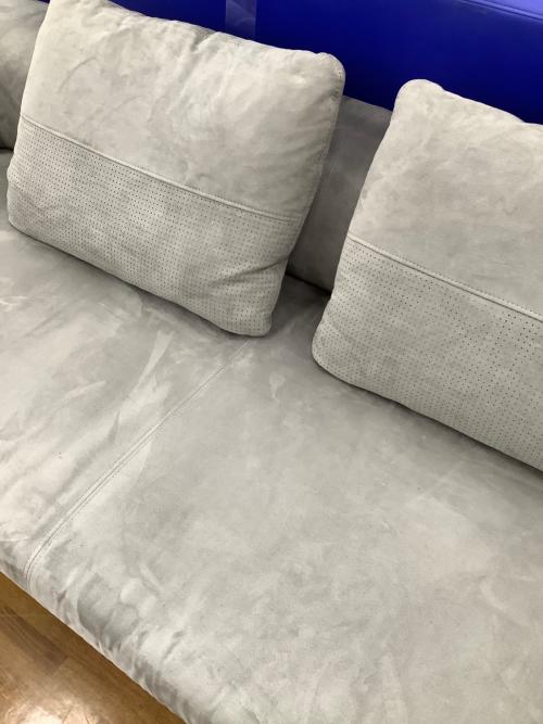 高野木工 (タカノモッコウ) 3人掛けソファー ライトグレー ファブリック FRACCE