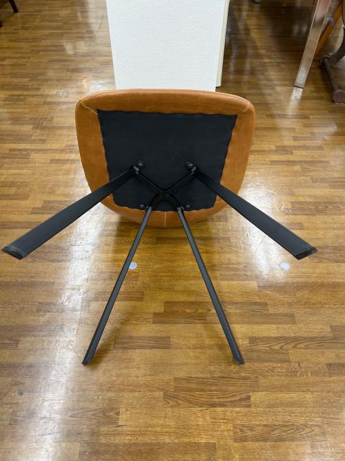 CASTLE LINE PUレザーチェア ブラウン