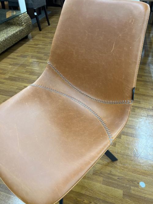 CASTLE LINE PUレザーチェア ブラウン