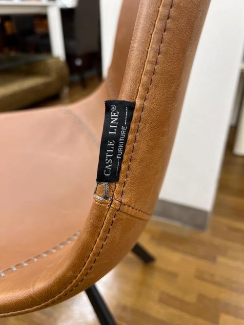CASTLE LINE PUレザーチェア ブラウン