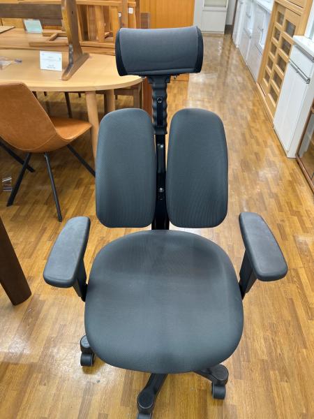 家具ならトレファク吉川店！！ ワークチェア DUOREST 座面シミ有 グレー×ブラック デュオレハイ デラックス DUOREST (デュオレスト) ワークチェアー グレー デュオレハイ