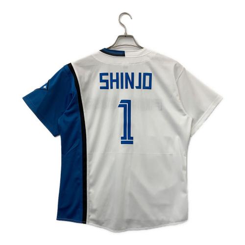 北海道日本ハムファイターズ (ホッカイドウニッポンハムファイターズ) レプリカユニフォーム メンズ SIZE S ホワイト×ブルー