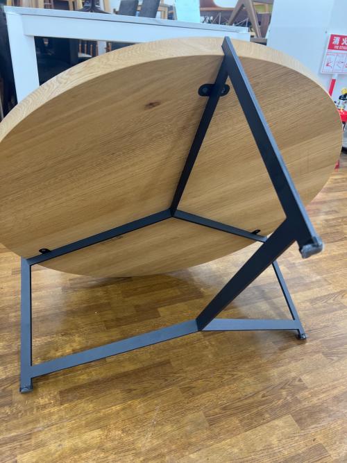 DK3 ローテーブル 直径80cm ナチュラル×ブラック PLATEAU（プラトー）