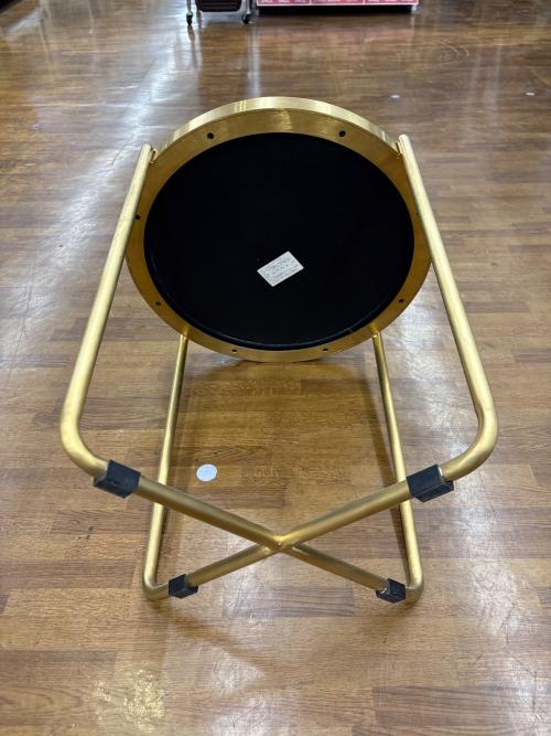 Knot antiques (ノットアンティークス) ラウンドテーブル 244 グレー×ゴールド マーブル