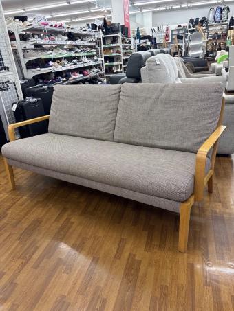 karimoku (カリモク) 2人掛けソファー グレー×ナチュラル WU45モデル