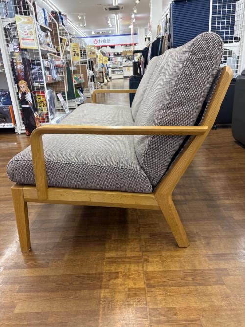 karimoku (カリモク) 2人掛けソファー グレー×ナチュラル WU45モデル