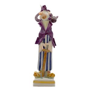 Meissen (マイセン) フィギュリン 81994「魔女と縞模様のトラ猫」 ペーター・シュトラングデザイン