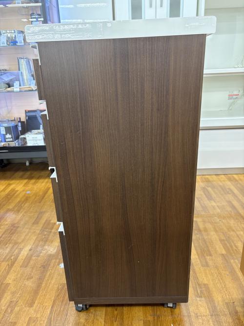 Pamouna (パモウナ) キッチンカウンター キャスター付 ブラウン