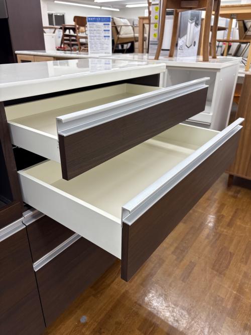 Pamouna (パモウナ) キッチンカウンター キャスター付 ブラウン