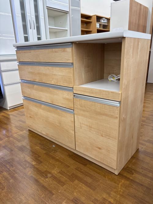 キッチンカウンター 64 ナチュラル×ホワイト