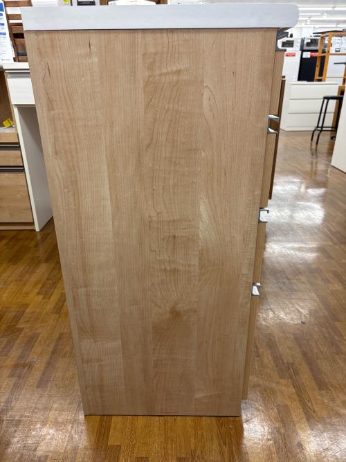 キッチンカウンター 64 ナチュラル×ホワイト