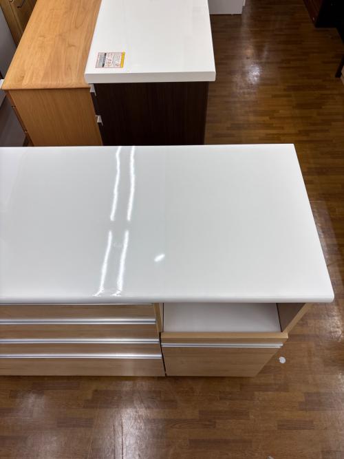 キッチンカウンター 64 ナチュラル×ホワイト