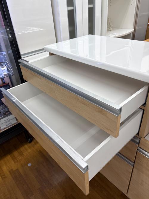 キッチンカウンター 64 ナチュラル×ホワイト