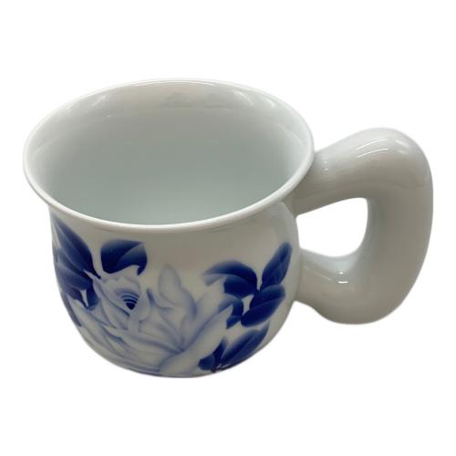深川製磁 (フカガワセイジ) マグカップ ローズブルーモーニングカップ
