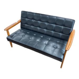 カリモク60 (カリモクロクマル) Kチェア 2シーター 2人掛けソファー スタンダードブラック