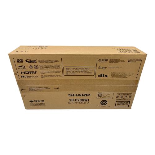 SHARP (シャープ) ブルーレイディスクレコーダー 2B-C20GW1 2024年発売モデル