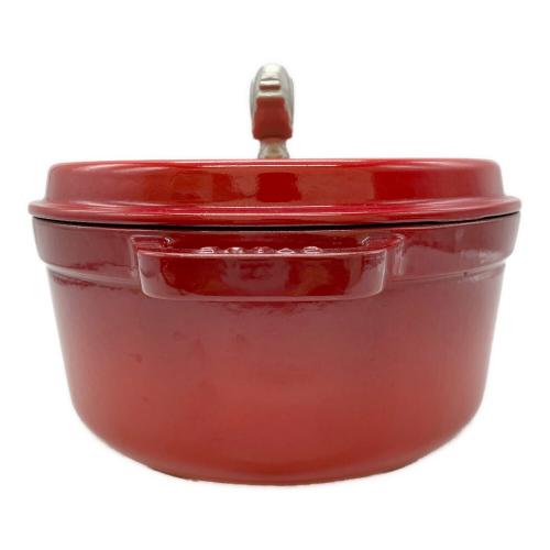 Staub (ストウブ) ピコ・ココット ラウンド 24 ※ハンドル交換されています チェリーレッド