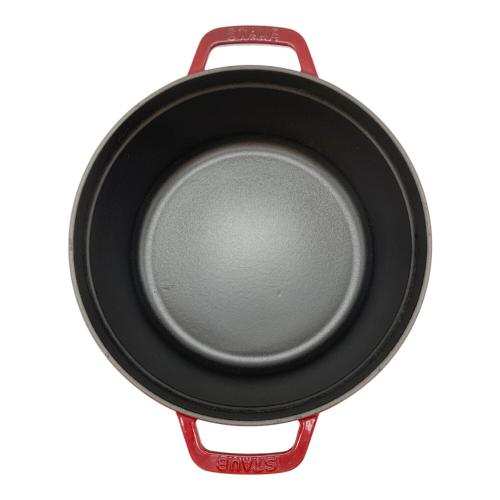 Staub (ストウブ) ピコ・ココット ラウンド 24 ※ハンドル交換されています チェリーレッド