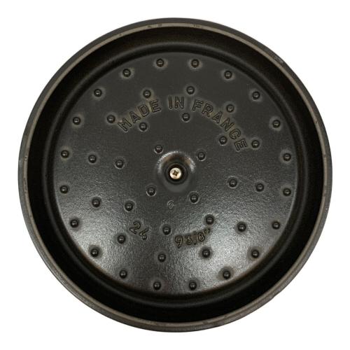 Staub (ストウブ) ピコ・ココット ラウンド 24 ※ハンドル交換されています チェリーレッド
