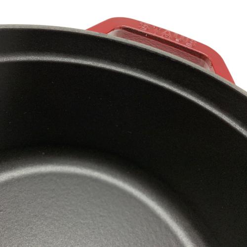 Staub (ストウブ) ピコ・ココット ラウンド 24 ※ハンドル交換されています チェリーレッド
