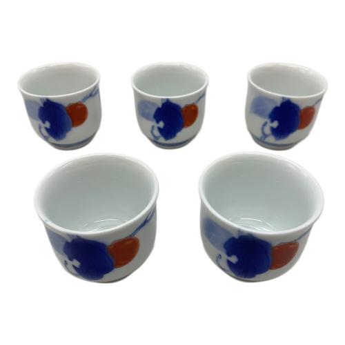 深川製磁 (フカガワセイジ) 酒器揃 染錦柿