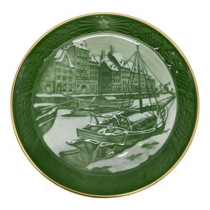 ROYAL COPENHAGEN (ロイヤル・コペンハーゲン) イヤープレート ロイヤルコペンハーゲン設立100周年記念の限定品 グリーンエディション