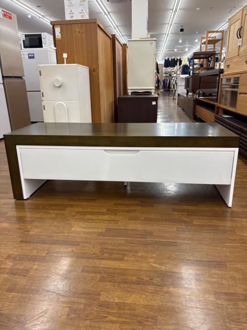 ligne roset (リーンロゼ) スライド式テレビボード ブラウン×ホワイト PELE MELE2