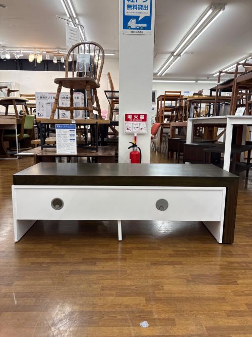 ligne roset (リーンロゼ) スライド式テレビボード ブラウン×ホワイト PELE MELE2
