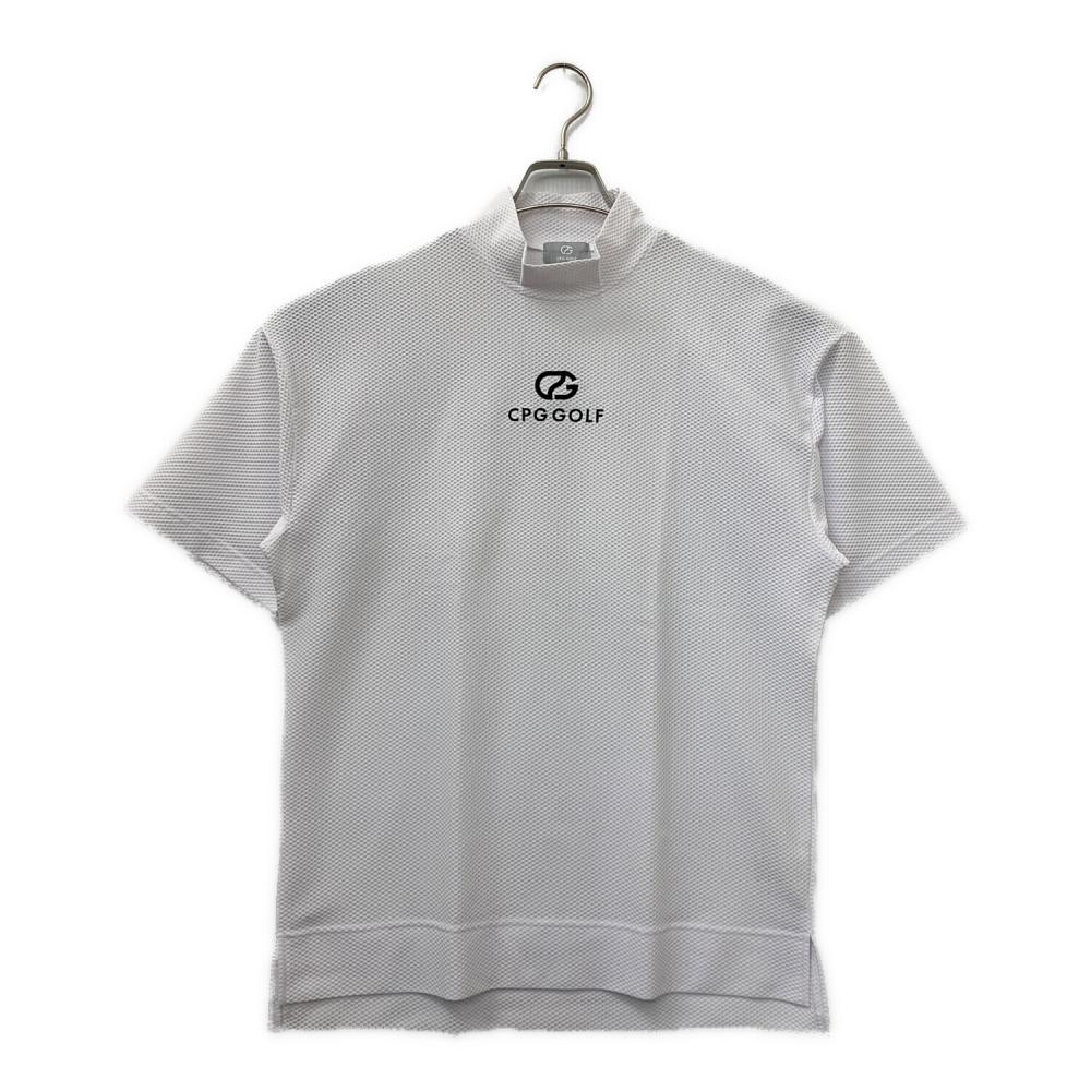 CPG GOLF ラグランモックネック 白 吸水速乾 CPG GOLF (シーピージー ゴルフ) モックネック ゴルフウェア(トップス