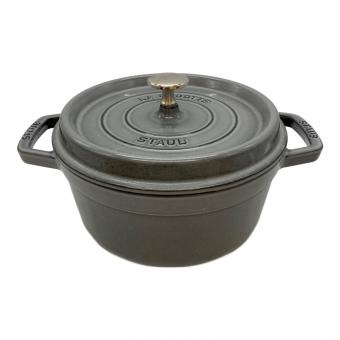 Staub (ストウブ) 両手鍋 22㎝ グレー ピコココットラウンド