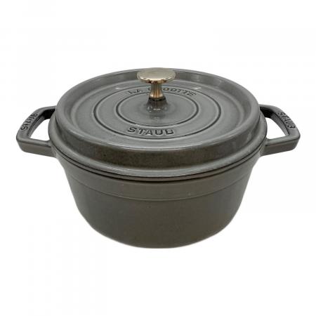 Staub (ストウブ) 両手鍋 22㎝ グレー ピコココットラウンド