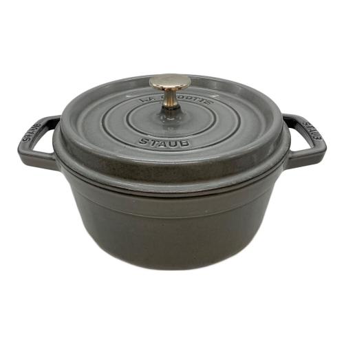 Staub (ストウブ) 両手鍋 22㎝ グレー ピコココットラウンド