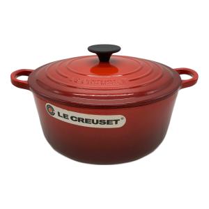 LE CREUSET (ルクルーゼ) 鍋 24cm チェリーレッド ココット・ロンド
