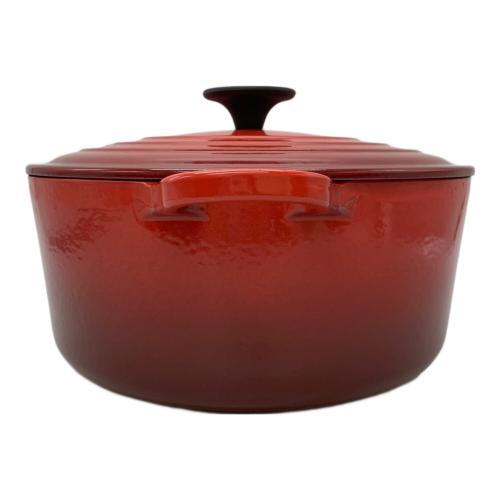 LE CREUSET (ルクルーゼ) 鍋 24cm チェリーレッド ココット・ロンド