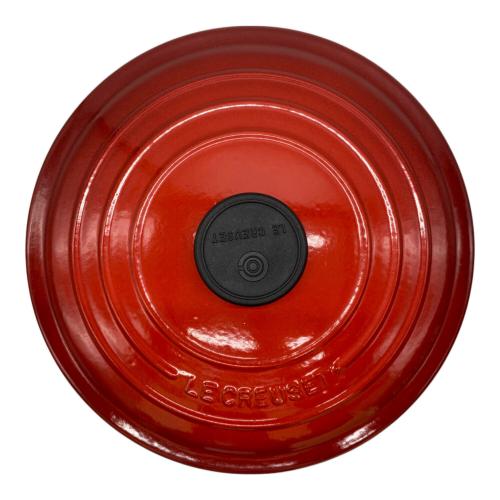 LE CREUSET (ルクルーゼ) 鍋 24cm チェリーレッド ココット・ロンド